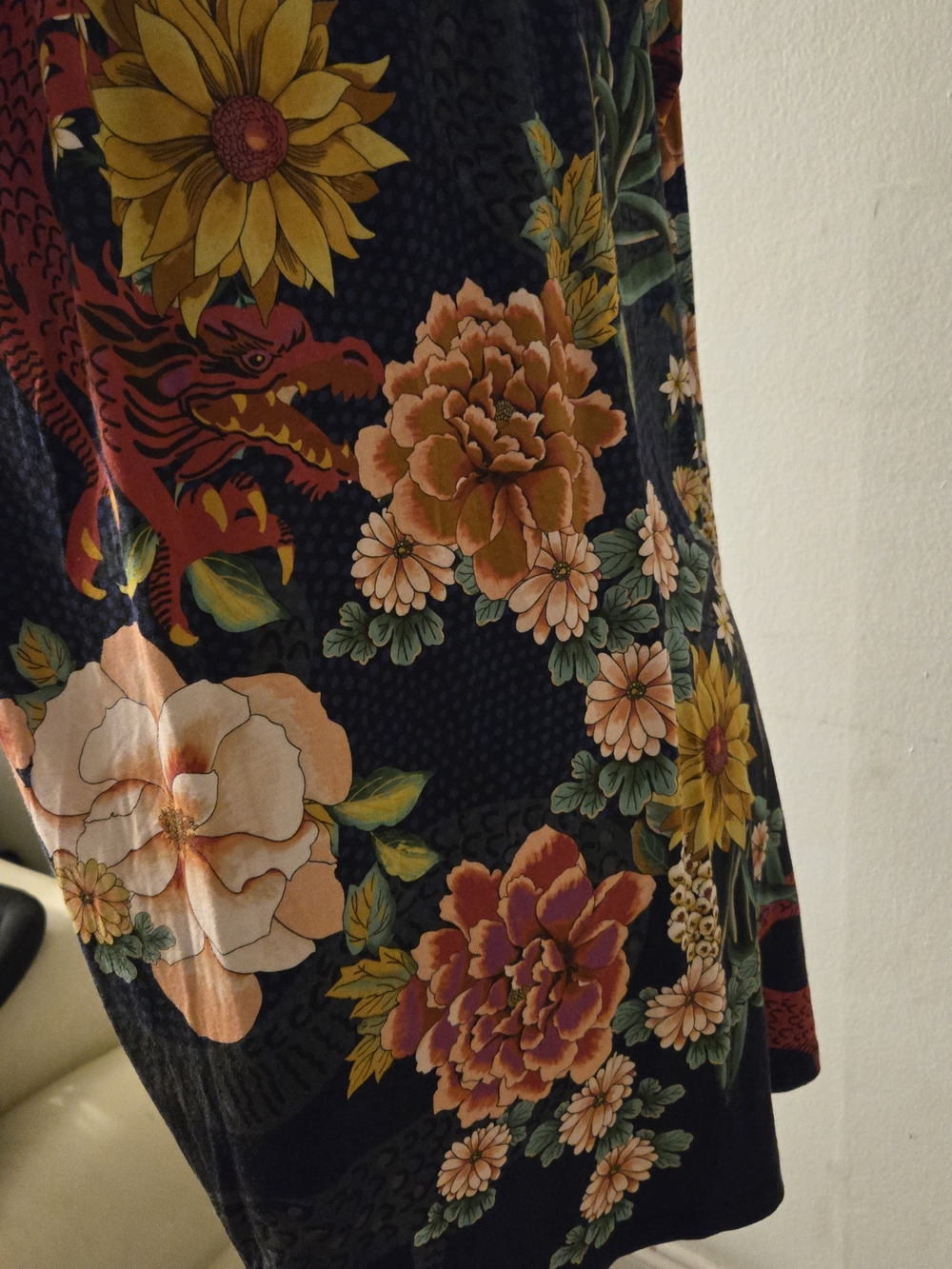 Johnny Was Navy Floral Collared Tunic - Picture 3 of 16